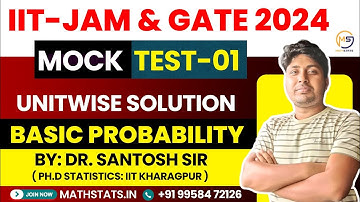Batch-4 : Lecture-02 | Unitwise Mock Test-01: Basic Probability Solution | Mathstats @8810409392