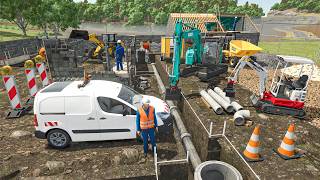 Raccordement des ÉGOUTS d'une Maison en Construction | Farming Simulator 25 TP