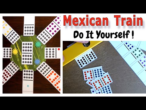 How to Make MEXICAN TRAIN Dominoes GAME | Double Twelve | Easy DIY Tutorial