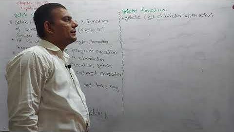 getch and getche functions in c, C Language Lecture No 28 in urdu- ICS Part 2