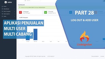 Aplikasi Penjualan Dengan Codeigniter -  Part 28 - Logout dan Add User