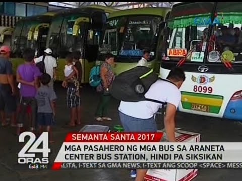 24 Oras Mga pasahero ng mga bus sa Araneta Center Bus Port at Terminal hindi pa siksikan