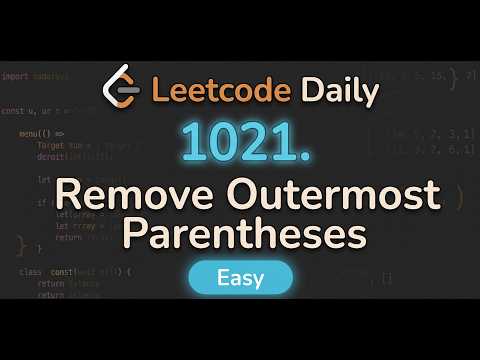 Remove Outermost Parentheses | LeetCode 1021 | Arabic