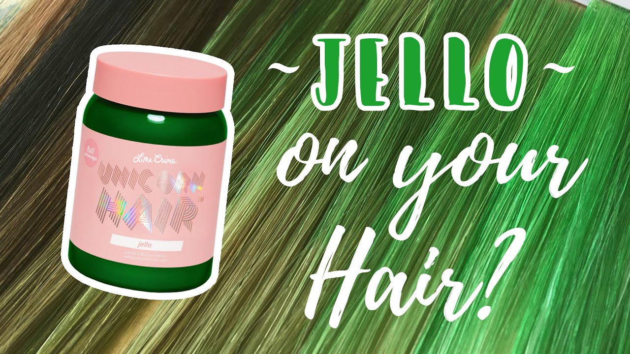 Lime Crime Jello Hair Swatch Test YouTube