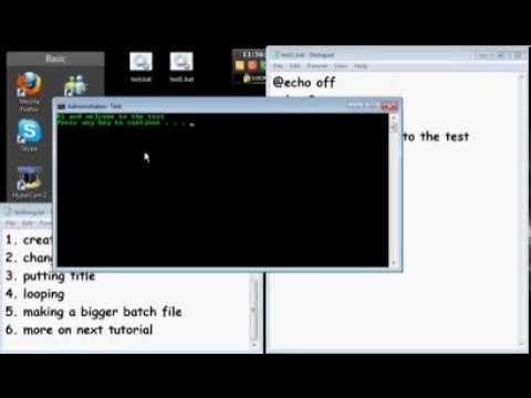 Batch file tutorial (Part 1) - YouTube