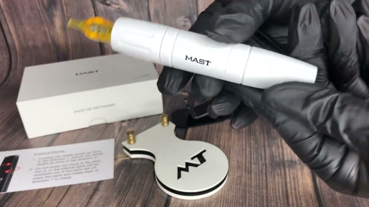 Тату машинка Mast Magi Pm White и тату педаль MT Footswitch White Matt