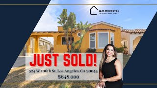 ✨ Just Sold! 🏡 524 W 106th St, Los Angeles 🎉