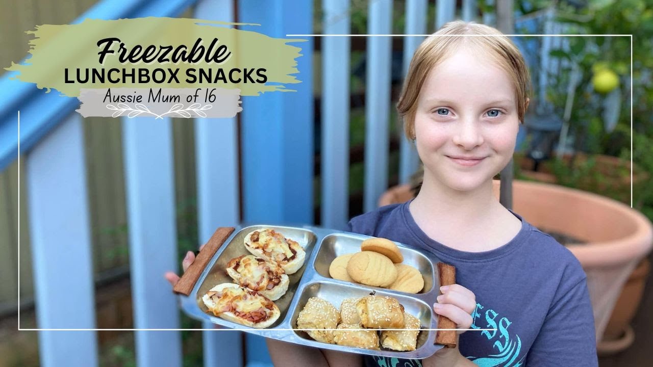Freezable SCHOOL LUNCHBOX SNACKS - Pizza Bites/Custard Cookies/Sausage Rolls