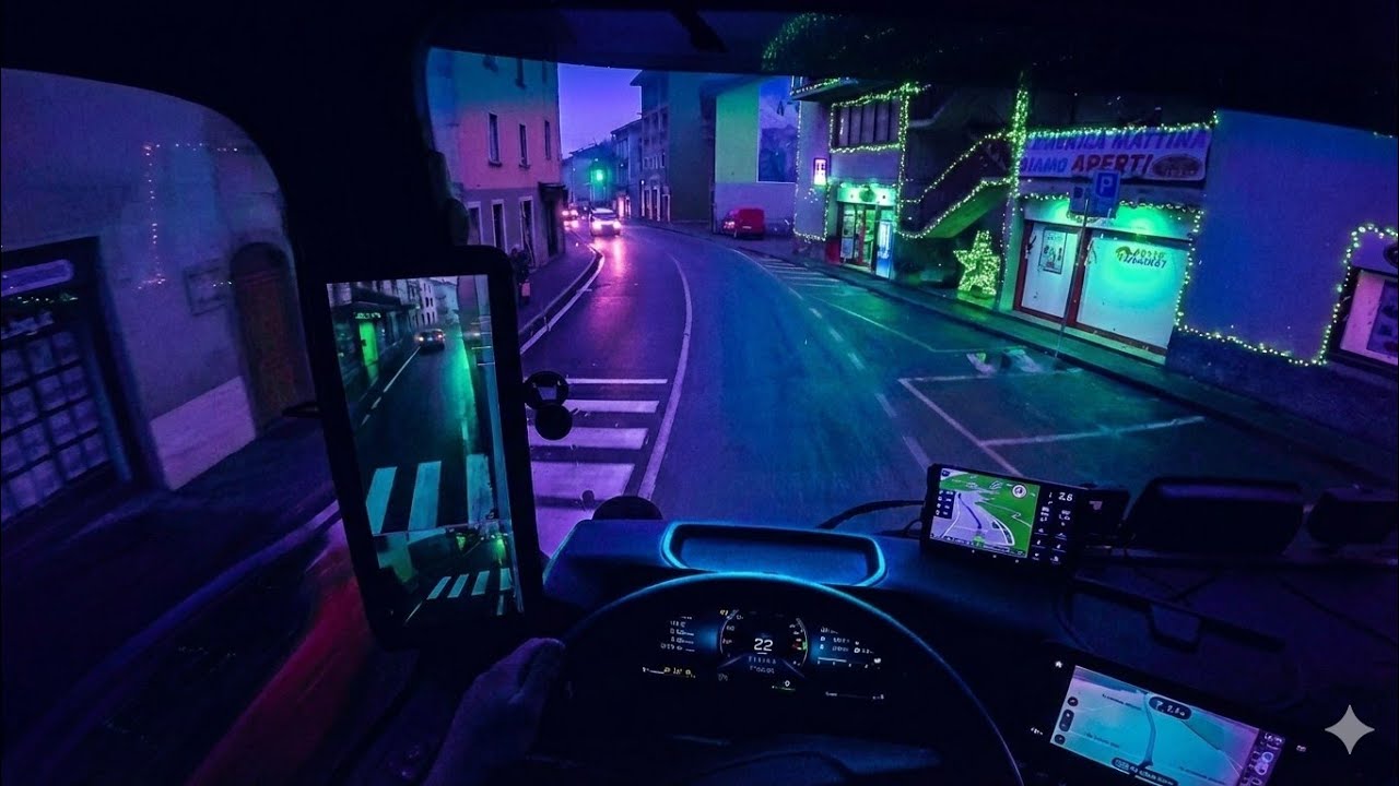 POV ASMR Truck Drive 🚛 Mercedes Actros in EXTREMELY Narrow Italian Streets | ETS2