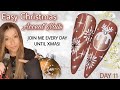 🎄 Easy Christmas Nail Art Design | Pudding Snowflake Nails | Rose Gold Foil | Madam Glam Advent