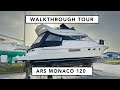 Ars monaco advantae 120 walkthrough yacht tour flybridge cruiser for c100k  space and style