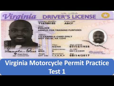 Virginia Motorcycle Permit Practice Test 1