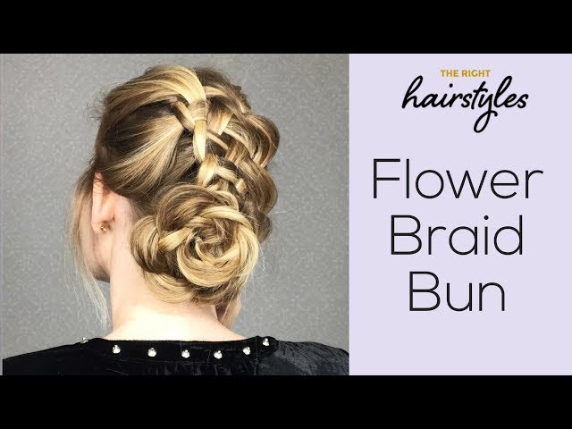 Flower Braid Bun - Easy Tutorial by The Right Hairstyles - YouTube