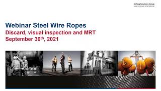 LSG Webinar #3 Discard, Inspection and MRT on SWR   September 30, 2021