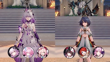 HSR 3.7 - MoC 12 - E0S1 Castorice (E2 Eve, E2S1 Hyacine) and E1S1 Yunli (E2S1 Sparkle, E1 Tribbie)