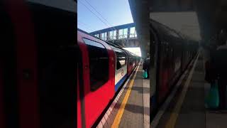 Central line train with whistle at Stratford #shorts Resimi