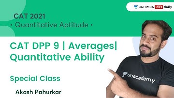 CAT DPP 9 | Averages | QA-Modern Math | CAT