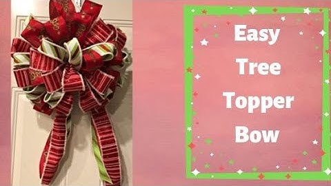 How to make a Tree Topper bow with the Pro bow the hand and How to make easy hand bows