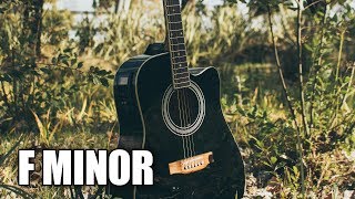 Video thumbnail of "Acoustic Folk Guitar Backing Track In F Minor | Summer"