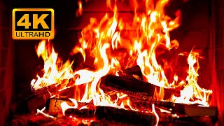 Fireplace 4K Fireplace Video With Burning Logs Fire Sounds. Christmas Fireplace