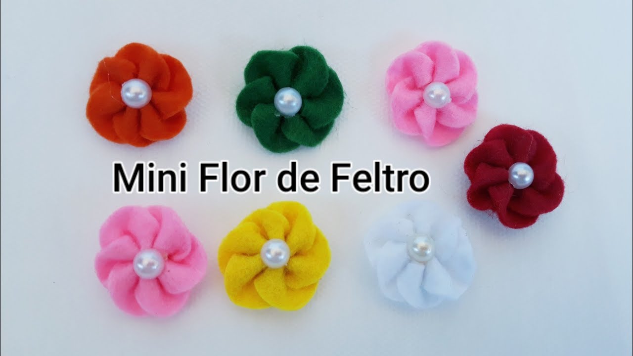 MINI FLOR DE FELTRO USEI MOLDE DE MOEDA DE 1 REAL