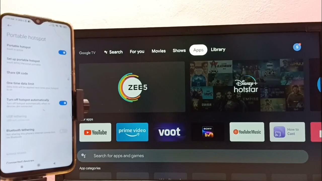 How to Connect SONY TV to using Mobile Hotspot SONY Google