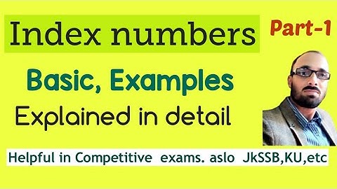 index numbers statistics | index numbers | cpi index number | index