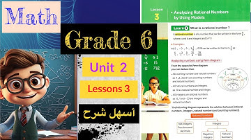 أسهل شرح ماث الصف السادس الابتدائي/ Math Primary 6 / Analyzing Rational Numbers / 1st term