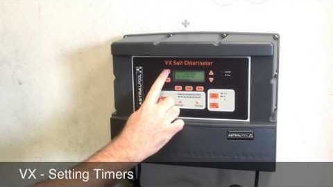 VX Salt Chlorinator - Setting Timers