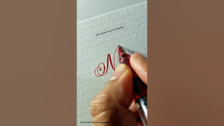 Letter N in calligraphy 😍 #lettering #calligraphy #shorts