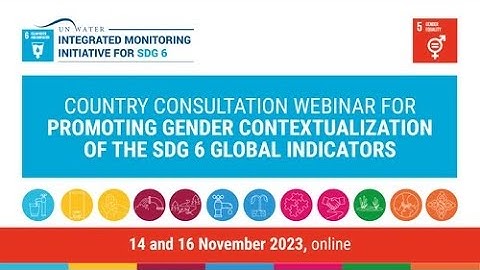 Country Consultation Webinar for Promoting Gender Contextualization of the SDG 6 – English version