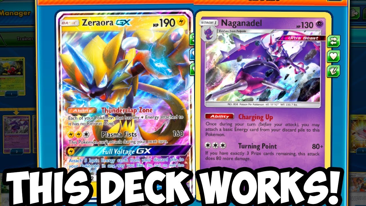 Zeraora Gx Naganadel Deck W Tapu Koko Gx This Deck Works Well Ptcgo Youtube