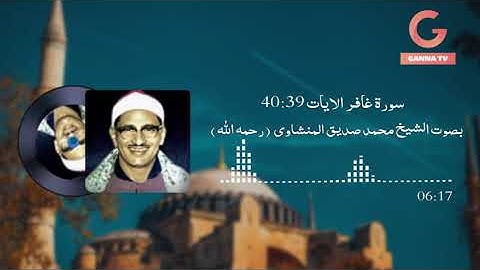 تلاوة مختارة بصوت الشيخ محمد صديق المنشاوى (رحمه الله ) سورة غافر الايات 39-40