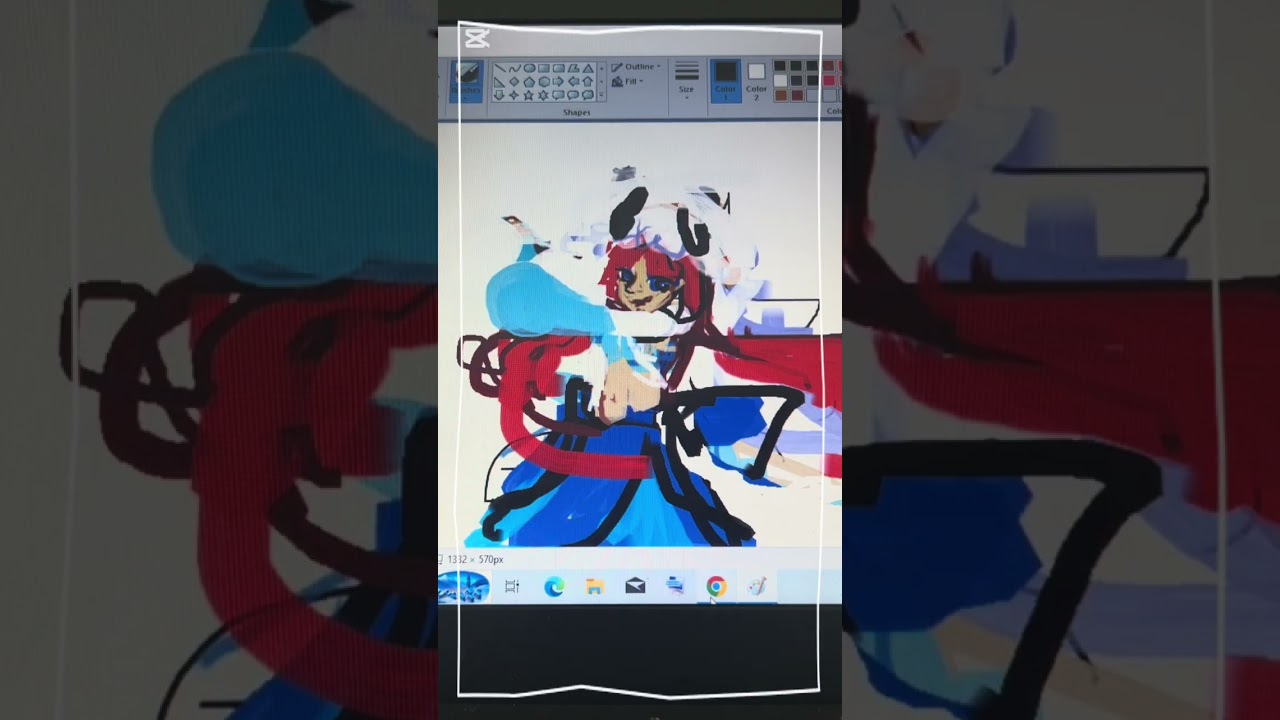 Drawing Nilou from Genshin Impact in MS paint ✨✨