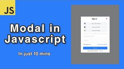 Create a Modal Popup with Javascript