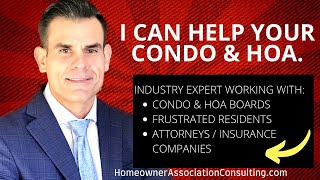 Condo and HOA Consulting Services . Transparency with Operations and Board Members in communities.