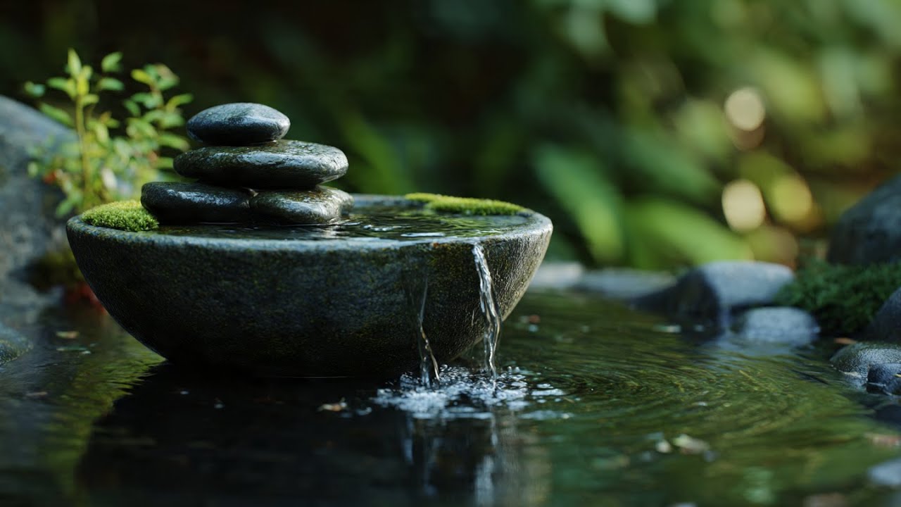 ☘️Can’t Sleep? Let This Gentle Waterfall🌊 Calm Your Mind 🌙