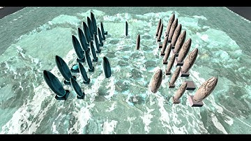 InfiniRIVER -  Dynamic Fluid Simulator, obstacle influence on the fluid solution - new demo