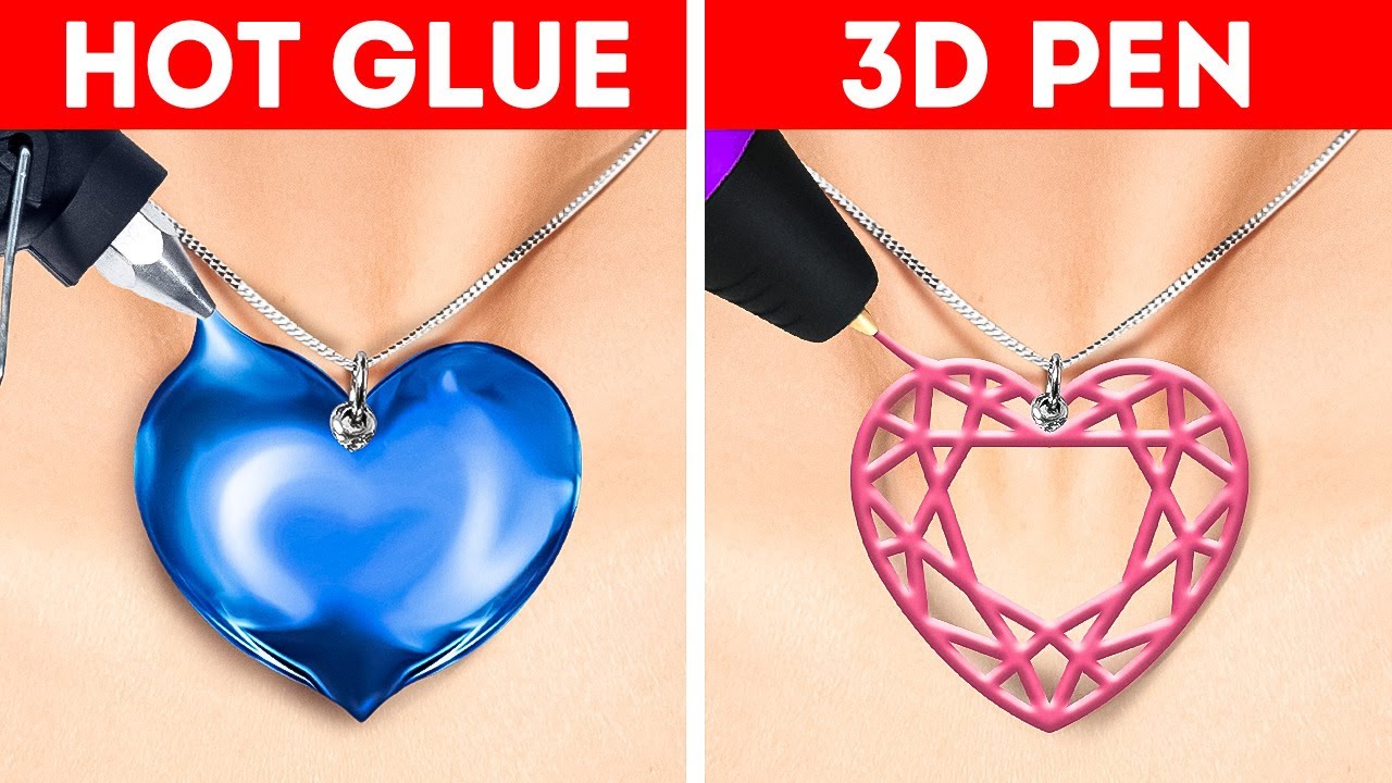 HOT GLUE vs 3D PEN || Best Crafts, DIY Jewelry and Hacks - YouTube