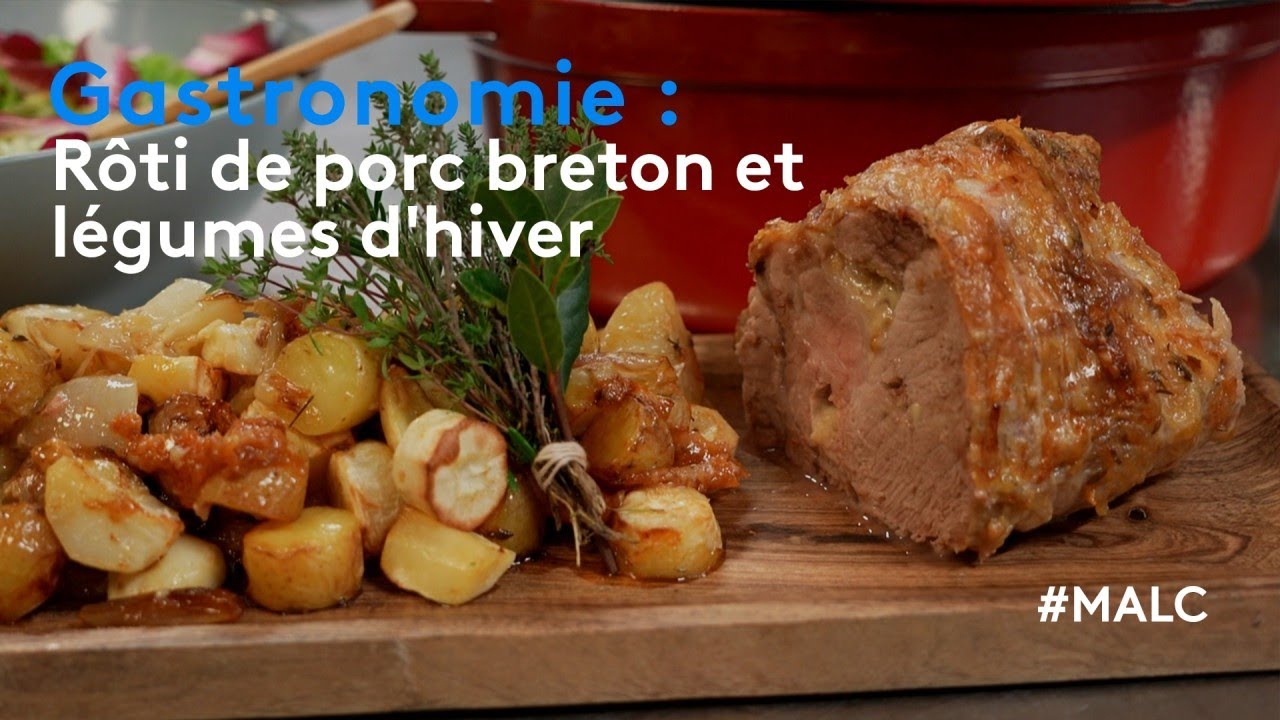 Gastronomie : rôti de porc breton et légumes d'hiver