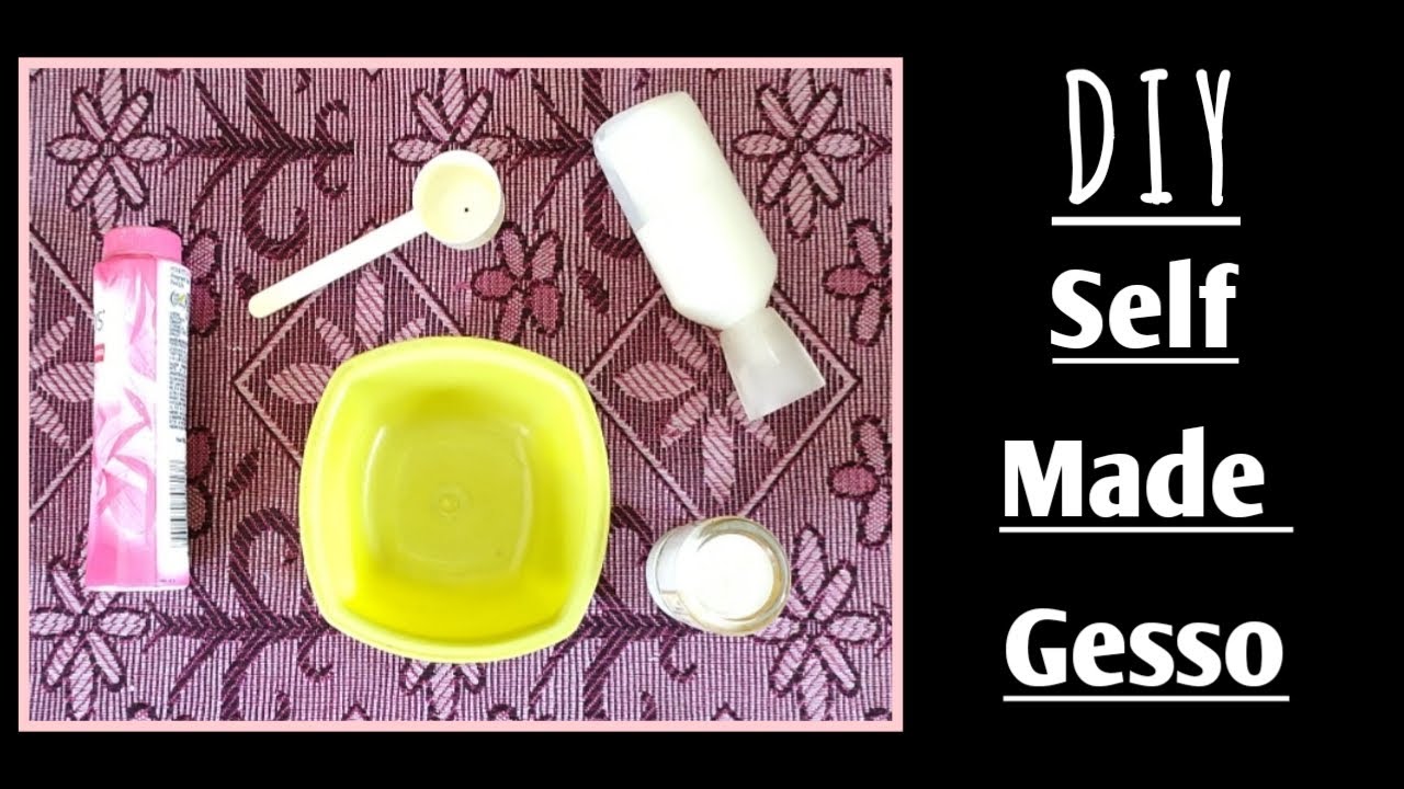 Self made Gesso DIY gesso making at home Reuse unused talcum