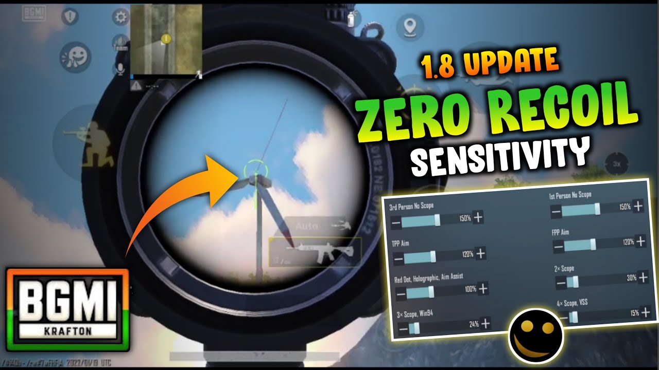 ZERO RECOIL SENSITIVITY SETTING | NO RECOIL SENSITIVITY BGMI AND PUBG MOBILE | 1.8 NEW SENSITIVITY
