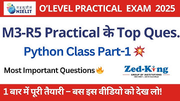 Practical M3-R5 Python Part-1 Most Important for Practical Exam 2025
