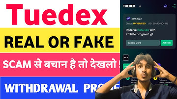 Tuedex Real or Fake |Tuedex Promo Code |How To Withdraw Money From Tuedex | Tuedex.com |Tuedex
