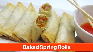 Baked spring rolls recipe/Easy healthy vegetable roll recipes/evening snacks ideas-letsbefoodie.com