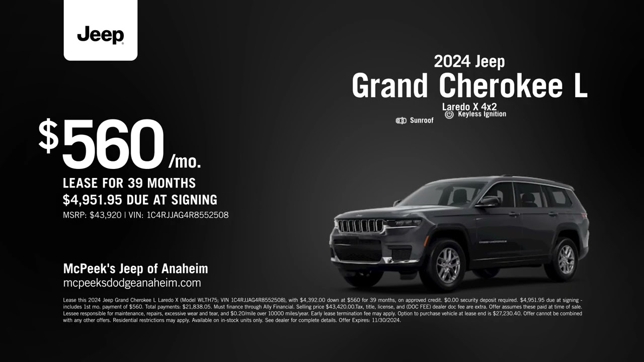 Jeep Grand Cherokee L 11/21/2024 4579684