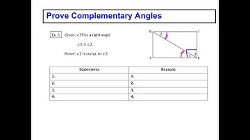 Prove Complementary Angles