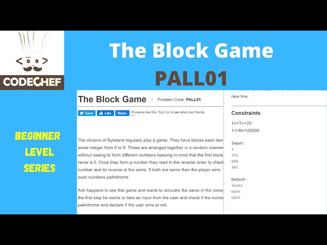 The Block Game, Problem code- PALL01