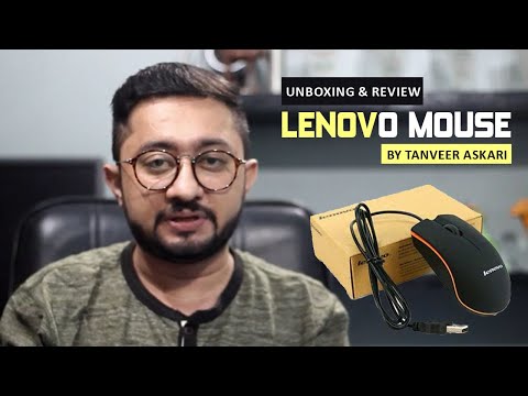 Unboxing & Review Lenovo M20 Wired Optical Mouse Mice for PC Notebook Computer Portable Business