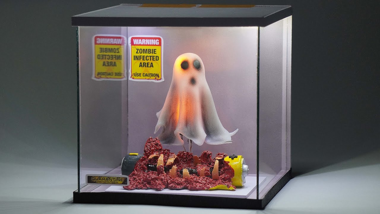 Polymer Clay Figure/Zombie Ghost in Quarantine